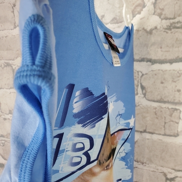 Justin Bieber Crew Neck Tee Baby Blue  Graphic Medium 10/12 Official - Picture 6 of 9